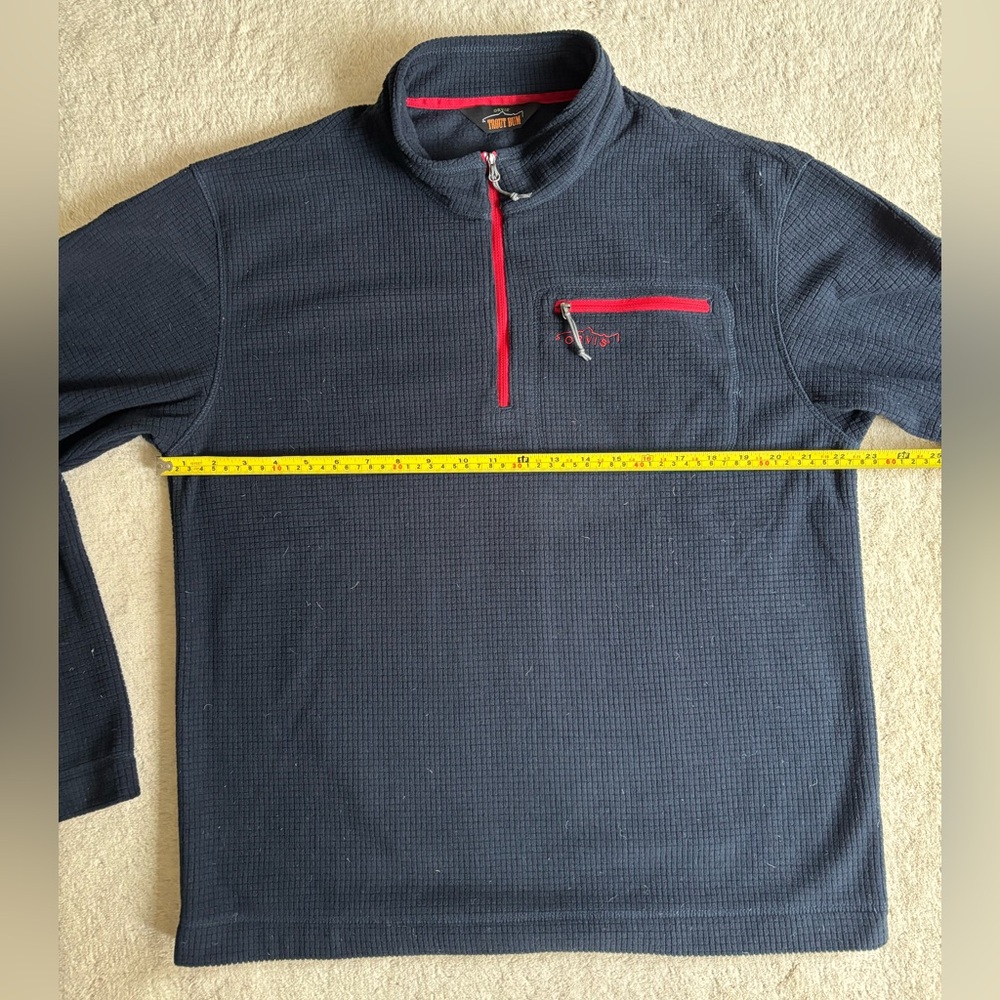 ORVIS TROUT BUM Waffle Fleece 1/4 Zipup Top Men's Size M - Picture 5 of 5